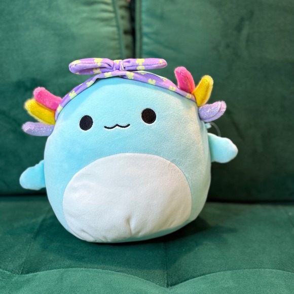 Squishmallows Axolotl Plushie with Headband Stuffed Animal‎ Toy Blue - Picture 1 of 4